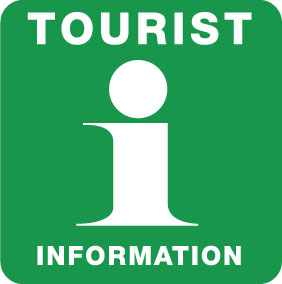 Info points logotyp - vitt i på grön botten