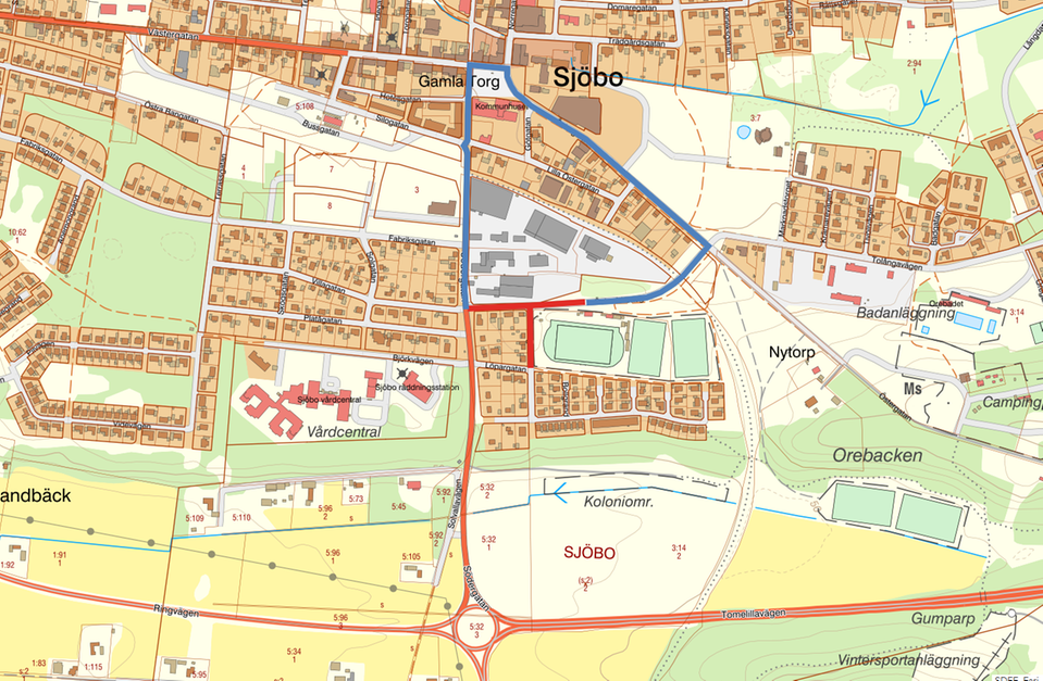 Karta över berört område 