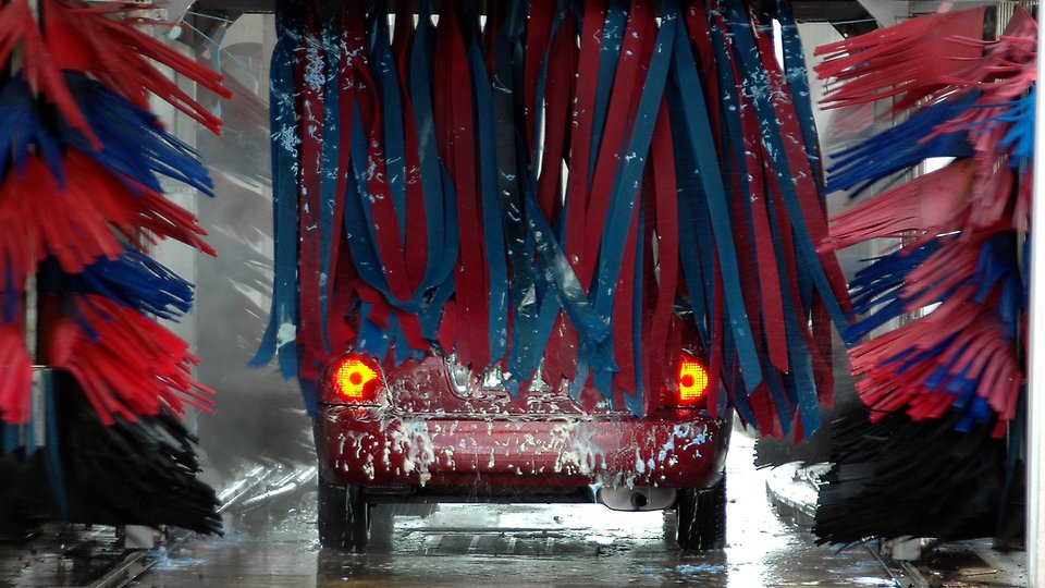 Foto på en biltvätt